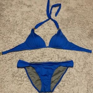 Victoria’s Secret swim with gold accents